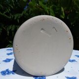 Sandstone pot enamelled beige sand and its cork in croated cork