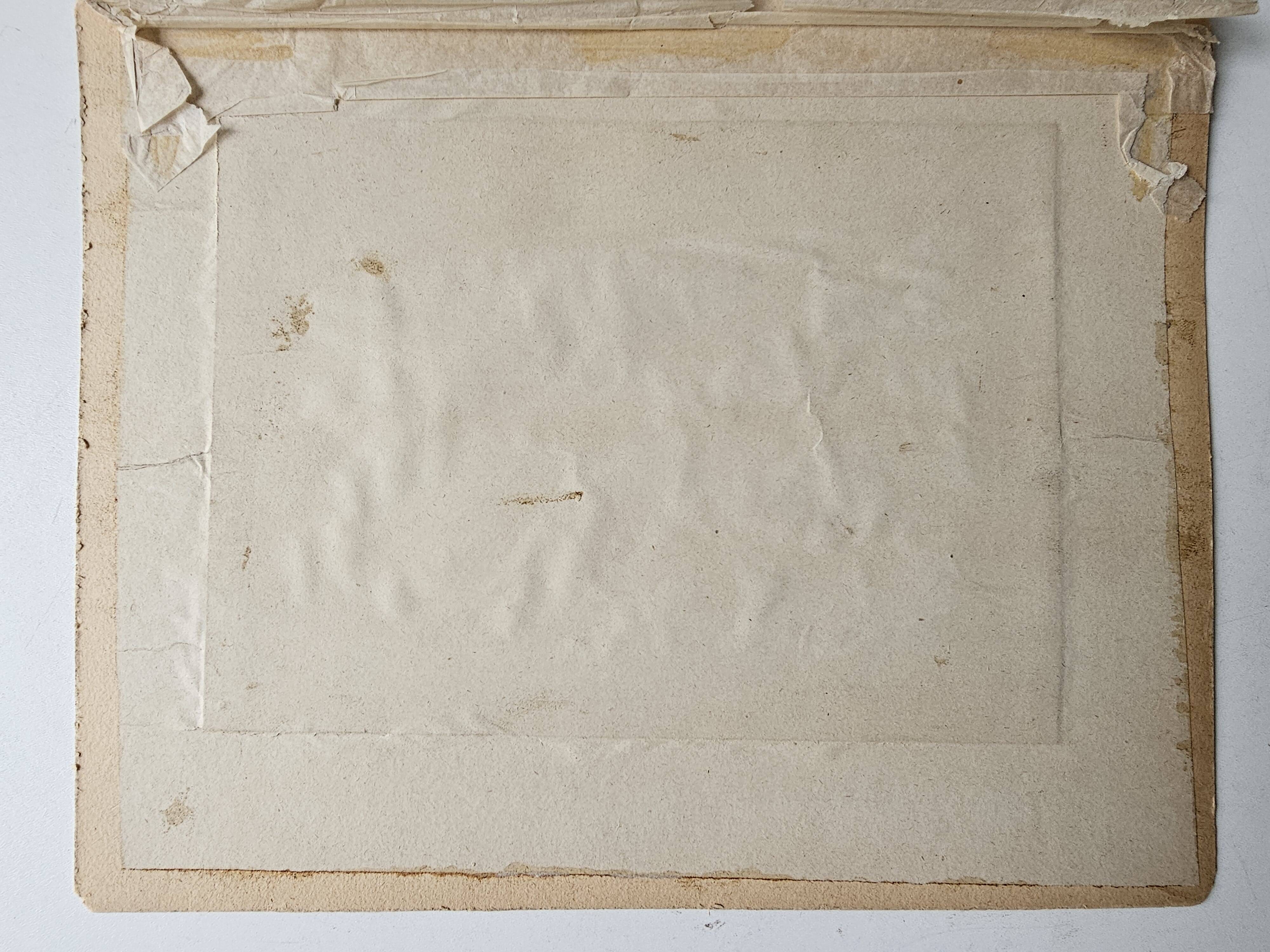 Watercolor of the Black Ocean Liner at Sea Signed TABOUREAU Georges known as Sandy-Hook (1879)