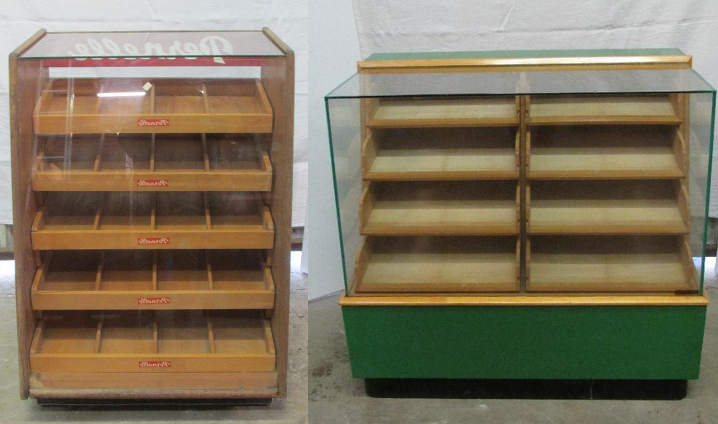 Lot de 2 comptoirs de mercerie