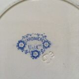 Composition of eight blue plates