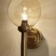 Pair Vintage Scandinavian Glass Wall Lights