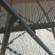 Pair of folding chairs in perforated metal