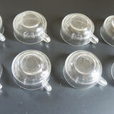 8 old duralex stackable coffee cups