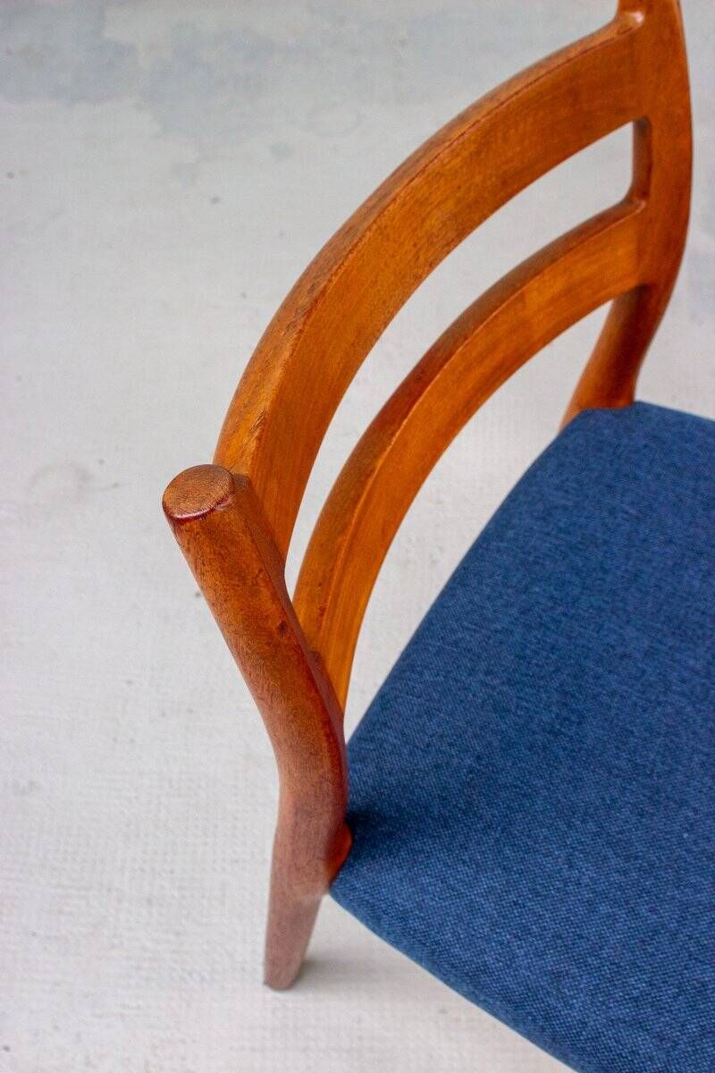 Set of 2 Model No. 84 Teak Chairs by Niels Otto Møller, Denmark, 1960s