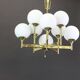 Grand magnificent Sputnik chandelier by Kaiser, Germany, 1970s.