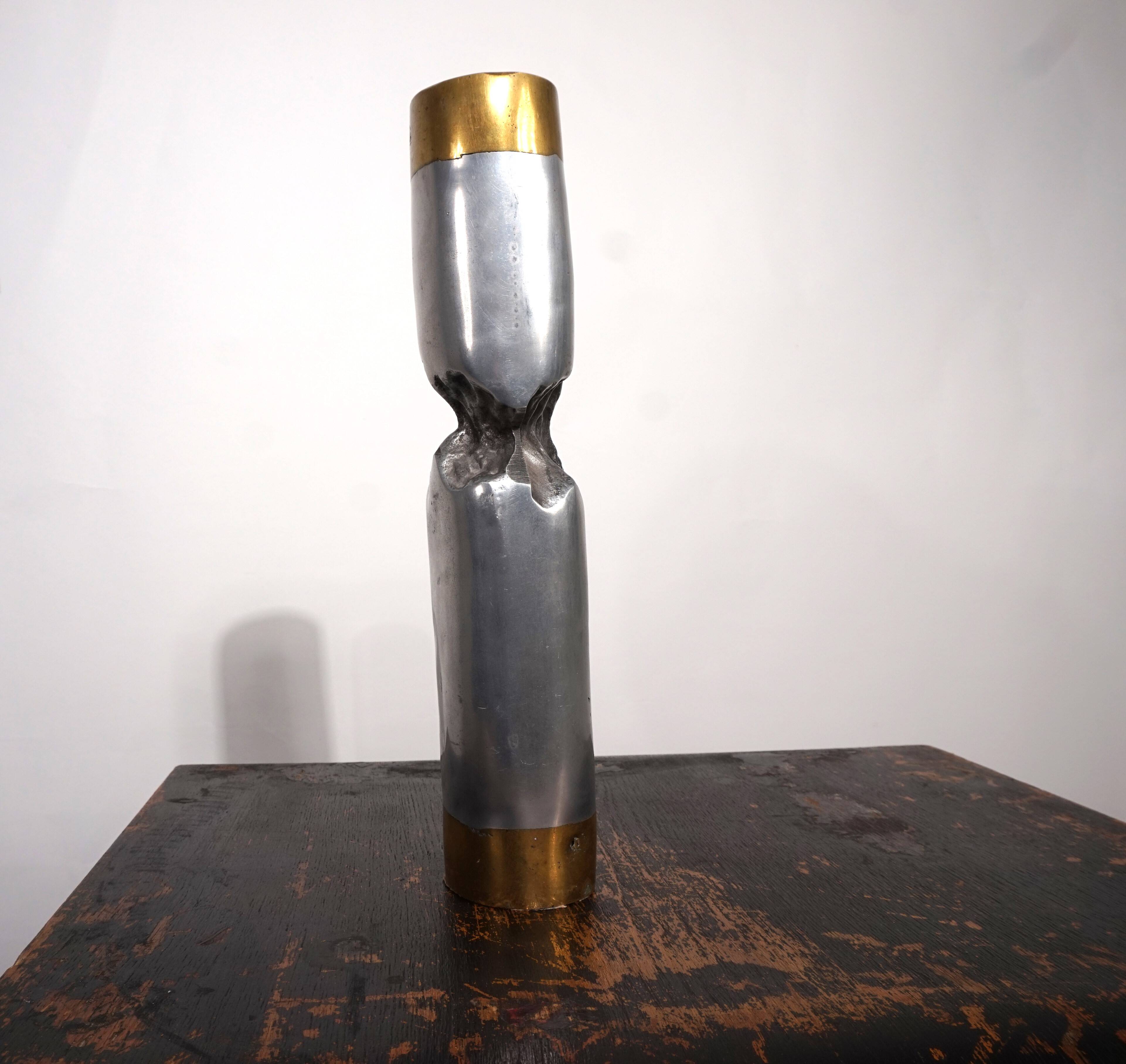 Marshall Disenos sculpture Brutalist Candleholder by David Marshall, 1980