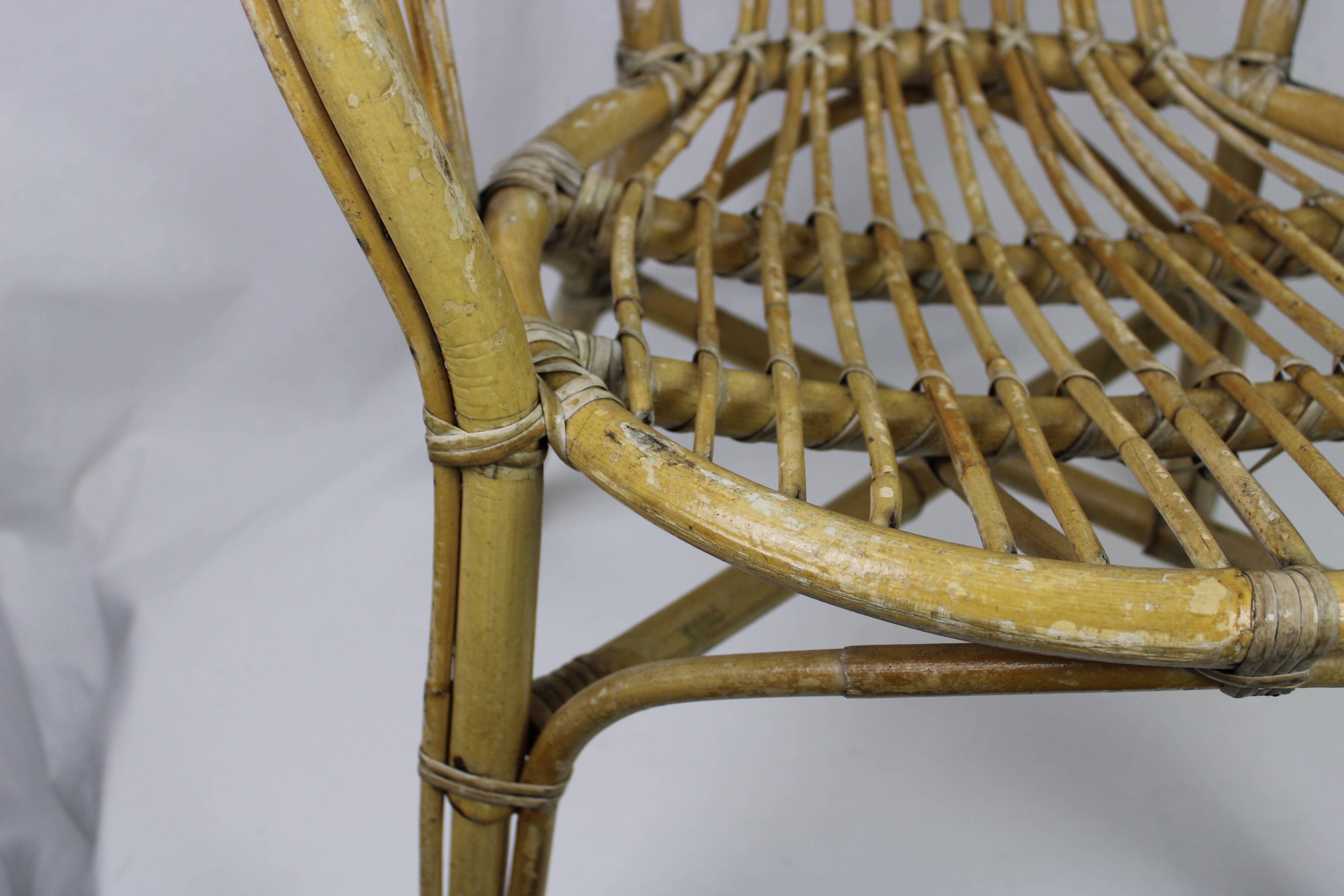 Rattan armchair