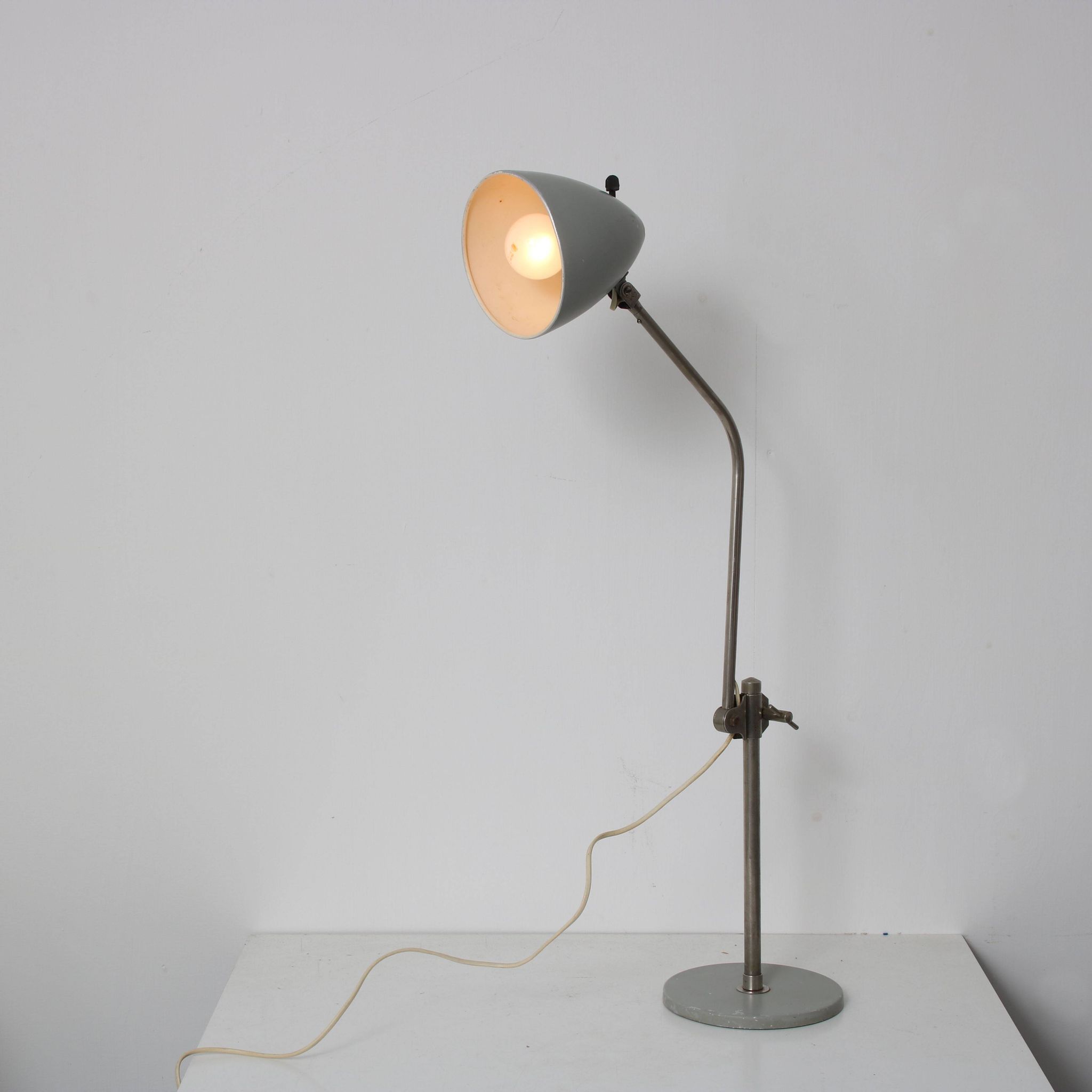 1950s Adjustable industrial desk lamp by Hala, Netherlands