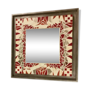 Miroir carré mosaïque 59x59cm