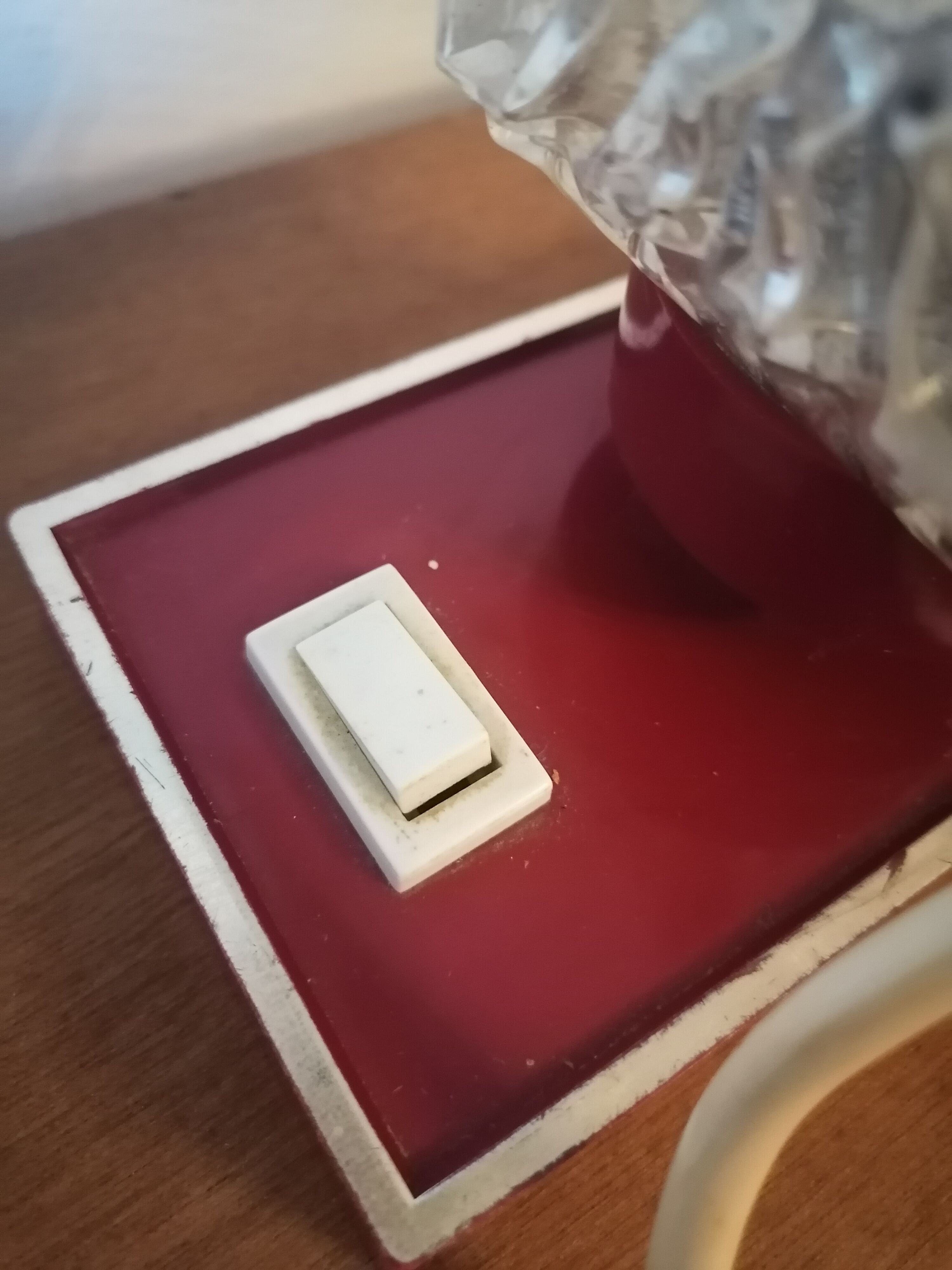 Lampe chevet bureau verre 1960 70