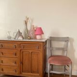 Marble style rose quartz bedside lamp