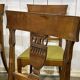 Set of 6 Directoire style cherry wood chairs, 1960s.