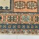 2x11 shades of cream blue oushak runner rug