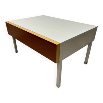 Nightstand / coffee table Interlübke vintage 70s – white lacquer