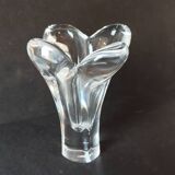 Bayel crystal vase – floral pattern – French glassware