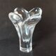 Bayel crystal vase – floral pattern – French glassware