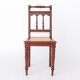 Vintage Belgian Turned Chair | 1940s Wooden Chair with New Rattan Seat