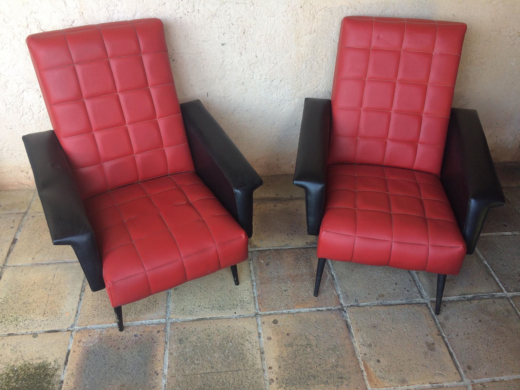 Set of two armchair vintage years 50/60