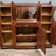 Nancy School: Large Art Nouveau mahogany bookcase buffet