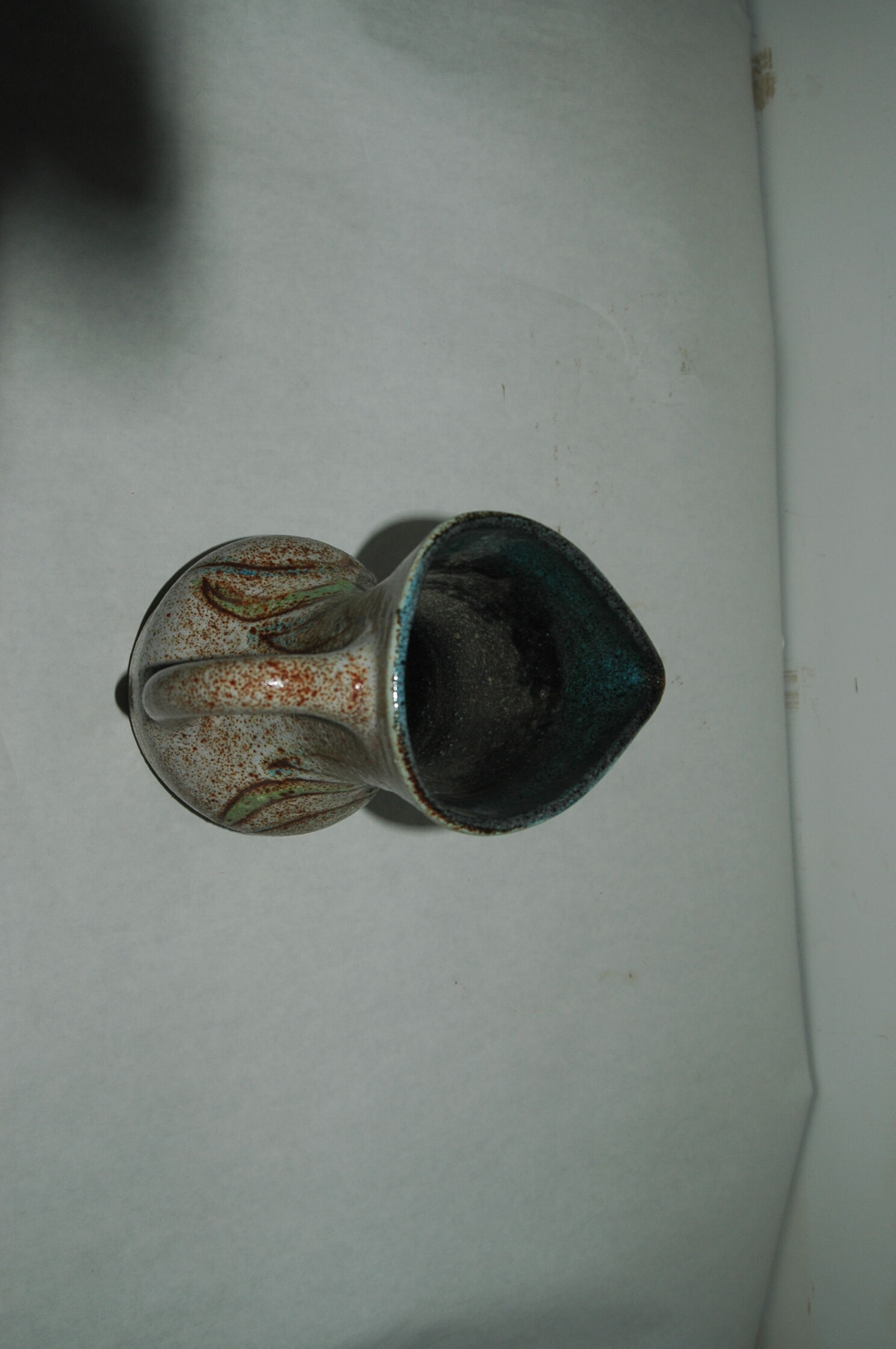 Pitcher ceramic vase zoomorphic bird Accolay 1960