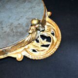 Antique mirror tray Centerpiece mainly in bronze and mercury glass