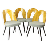 Iconic Tatra Chairs In Oak & Fabric By Antonin Suman, Czechoslovakia 1960s