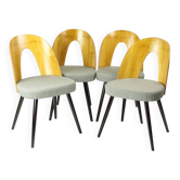 Iconic Tatra Chairs In Oak & Fabric By Antonin Suman, Czechoslovakia 1960s
