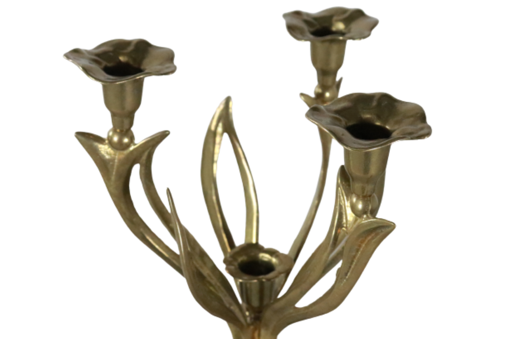 Brass cande holder flowers