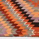 4x8 Multicolor Turkish Vintage Kilm,Bohemian Kilim Rug,125x253 Cm
