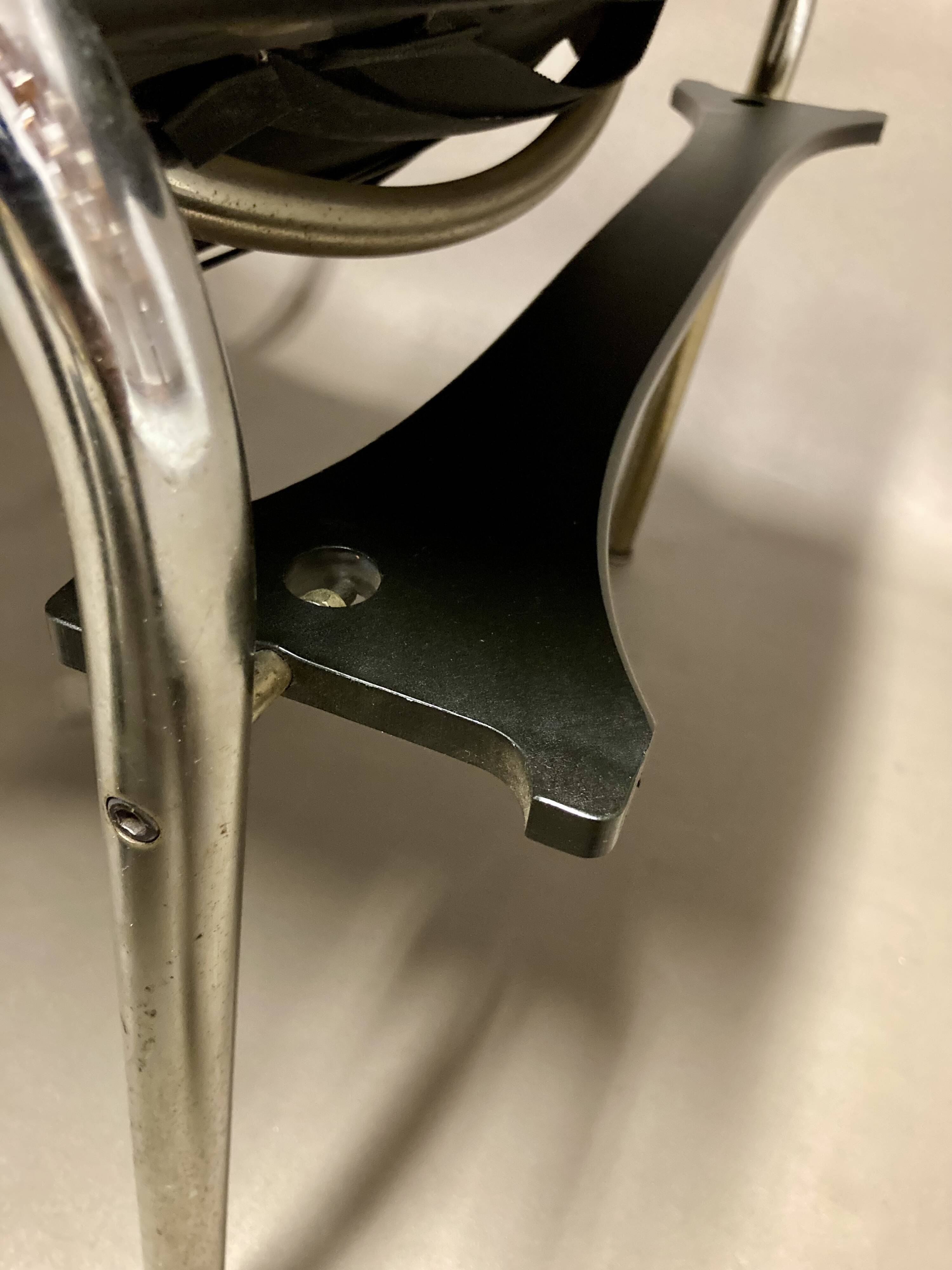 Black leather reclining relax armchair, 1960s design.