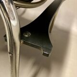 Black leather reclining relax armchair, 1960s design.