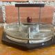Serving Tray Wood & Chrome + Molded Glass Bowls Kitchen Wine