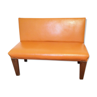 Banquette de bistrot orange 1950