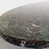 Vintage oval coffee table in stone and chromed metal from the 70s