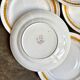 6 St Amand yellow and gold earthenware dinner plates