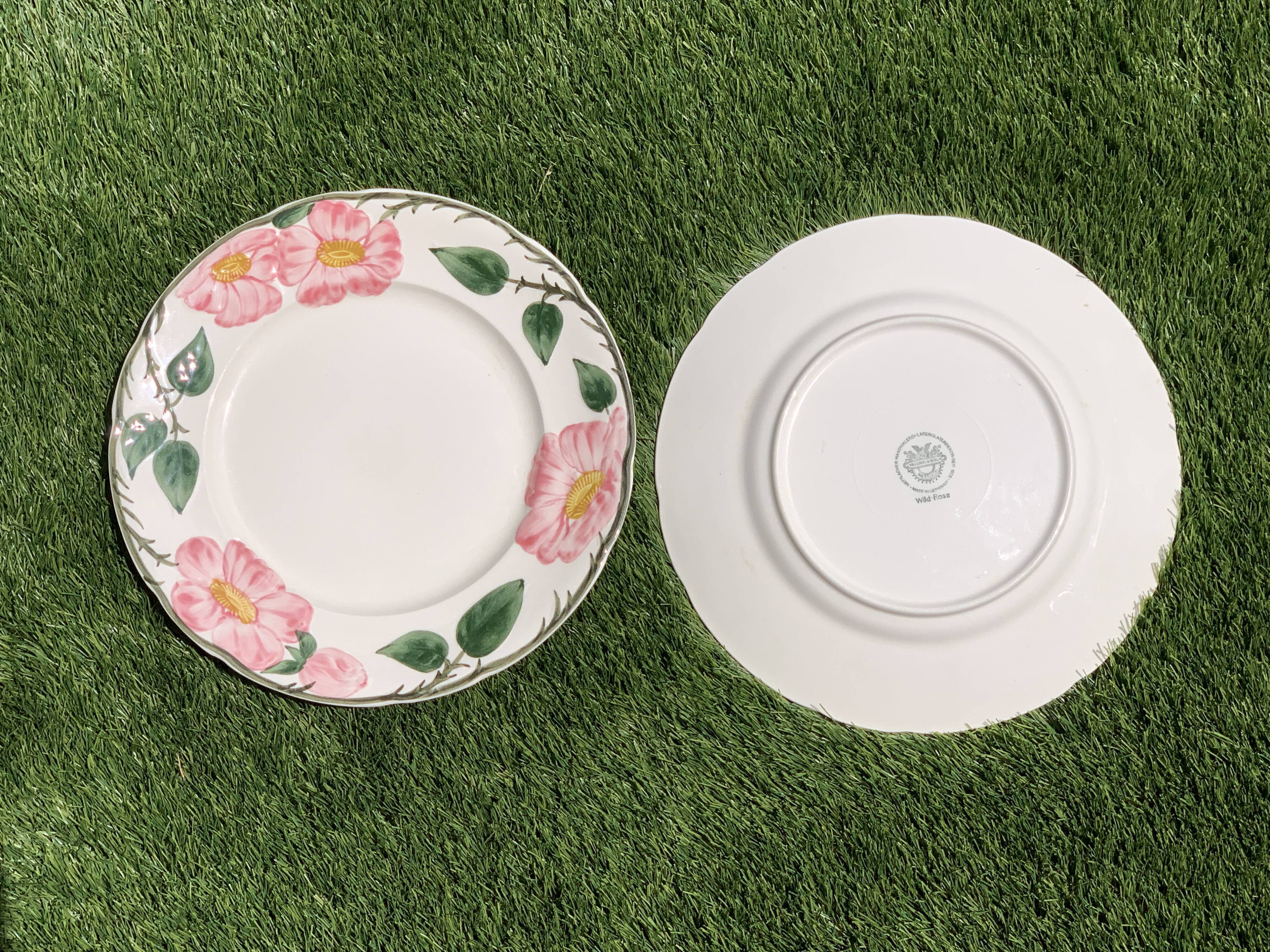 6 flat plates Villeroy and Boch, Wild-Rose model