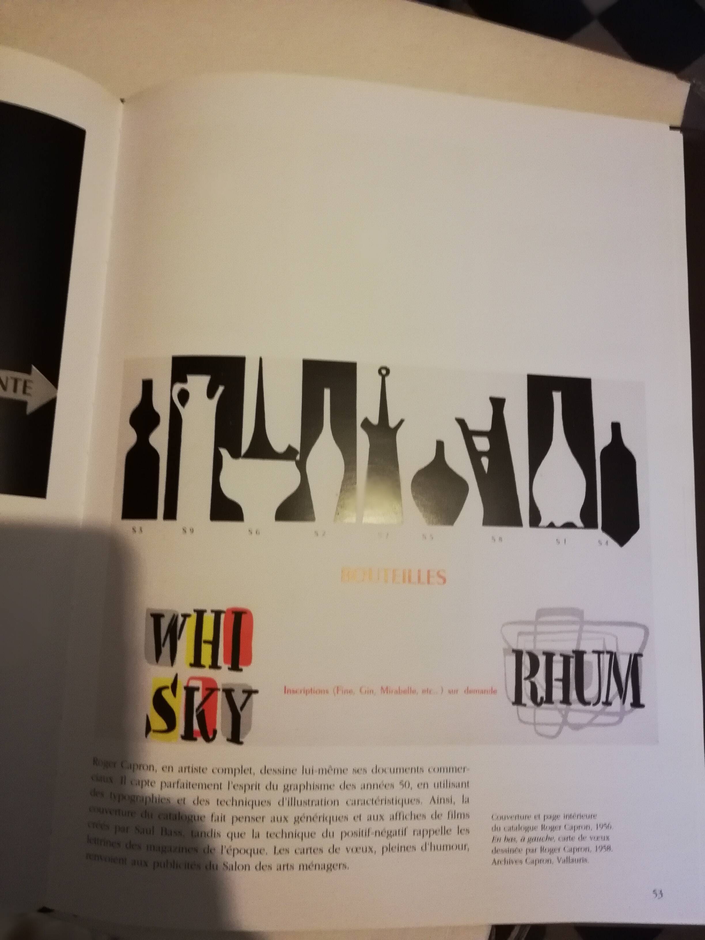 Capron Vallauris 1960 whiskey bottle