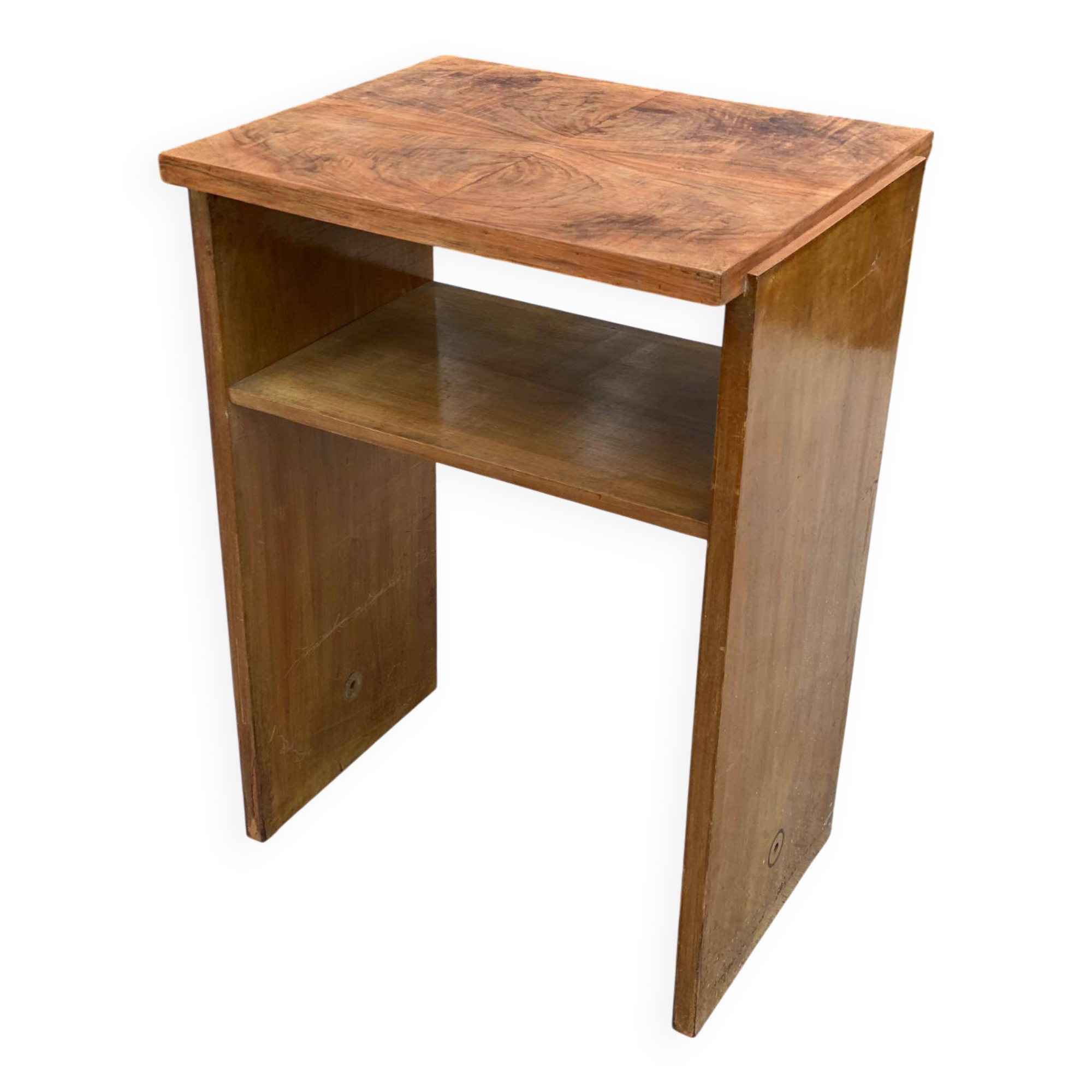 Art Deco burr walnut bedside table 1930