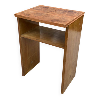 Table de chevet art déco ronce de noyer 1930