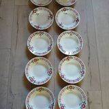 10 Digoin and Sarreguemines soup plates