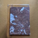 Art Deco bedside table in wood and pink marble