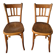 Paire d'authentiques anciennes chaises Bistrot signées Fischel Vintage