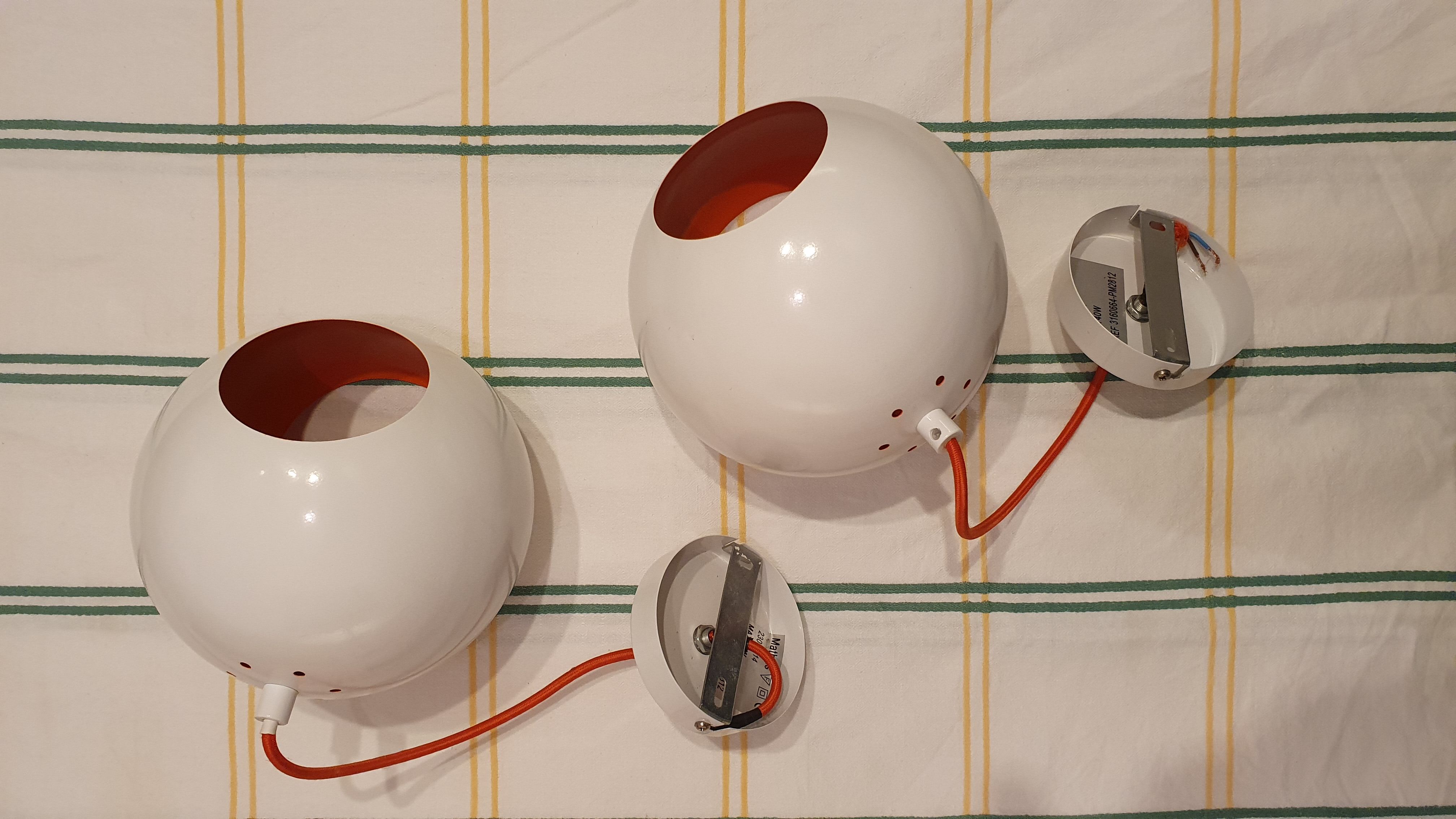 Pendant lamps vintage 70s balls design Mathias