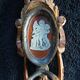 Antique Italian Firenze medallion wooden wall lights