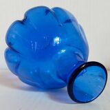 Trio of vintage blown glass soliflore vases