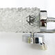Double wall lamp 1970's chrome and glass