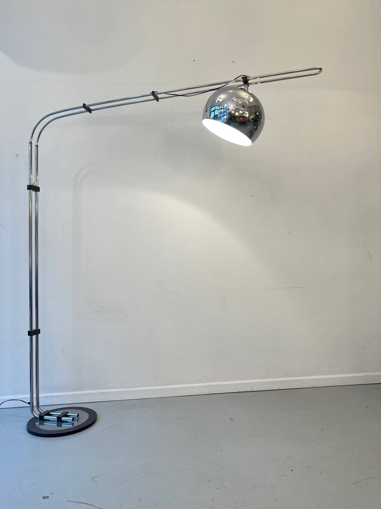 chrome metal arc lamp edited by Zonca Italy around 1970