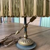 Fringed stretched skin lamp