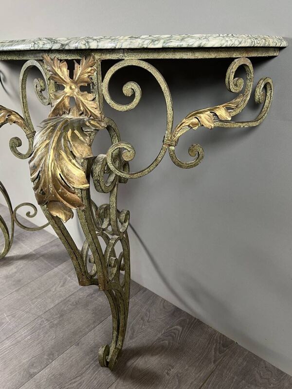 Console murale en fer forgé, XXe Siècle