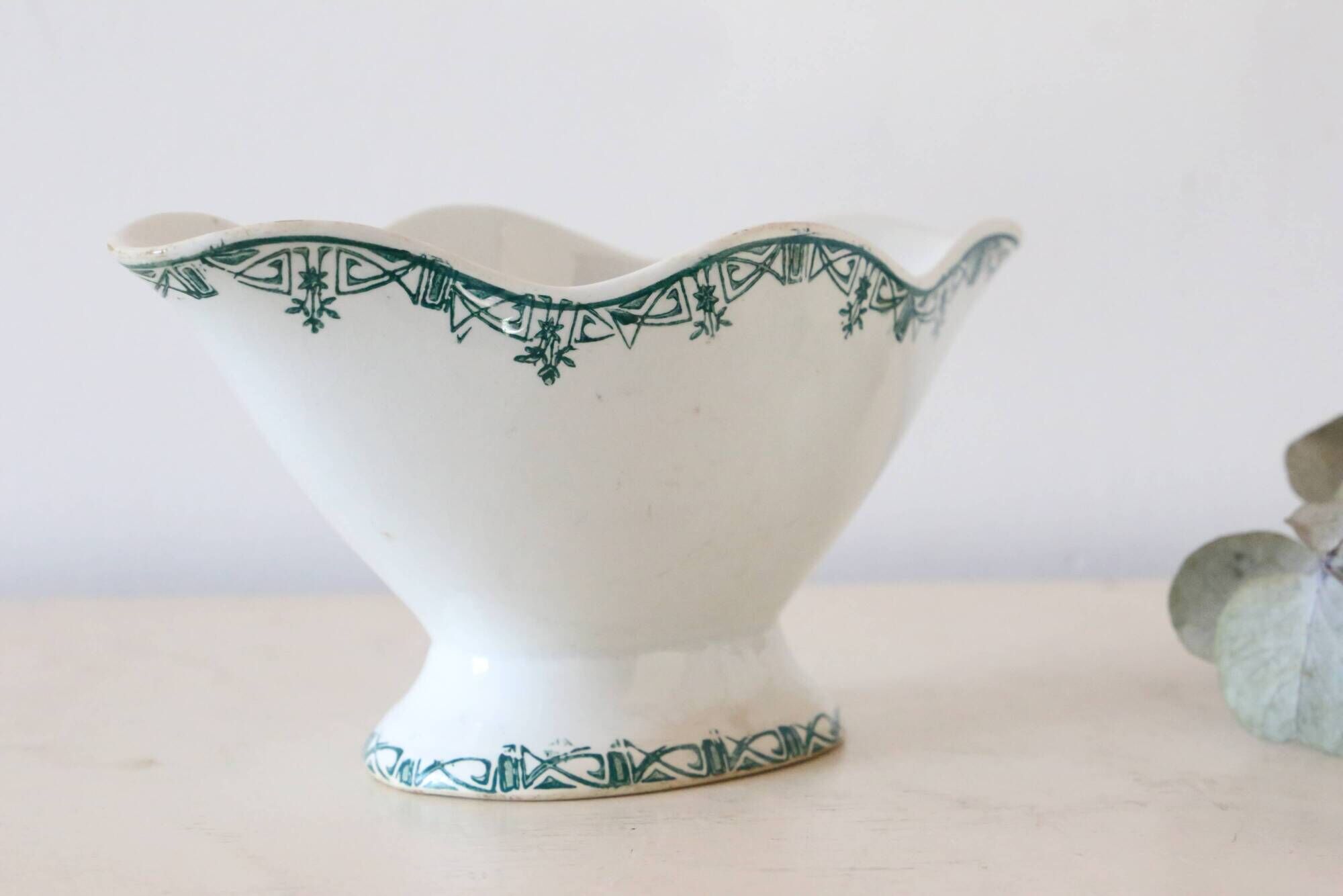 Gravy boat Terre de Fer from the French manufacture Saint Amand, vintage